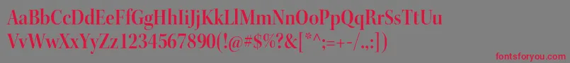 KeplerstdSemiboldscndisp Font – Red Fonts on Gray Background