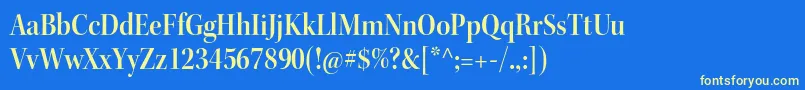 KeplerstdSemiboldscndisp Font – Yellow Fonts on Blue Background