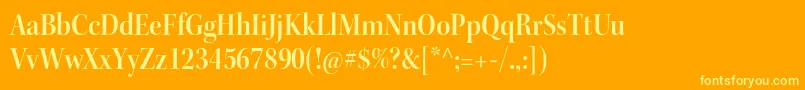 Шрифт KeplerstdSemiboldscndisp – жёлтые шрифты на оранжевом фоне