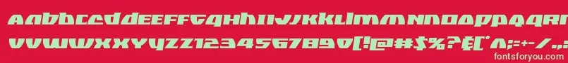 Blackbishopsemital-Schriftart – Grüne Schriften auf rotem Hintergrund