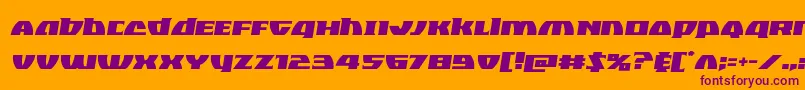 フォントBlackbishopsemital – オレンジの背景に紫のフォント