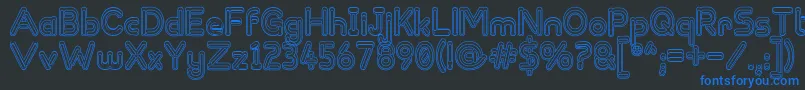 ZappedSticks Font – Blue Fonts on Black Background
