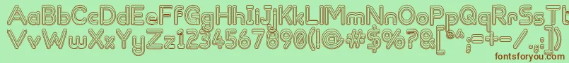 ZappedSticks Font – Brown Fonts on Green Background