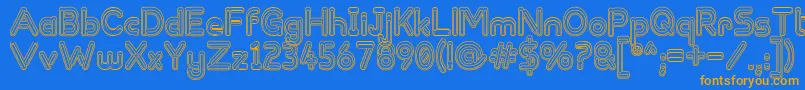 ZappedSticks Font – Orange Fonts on Blue Background