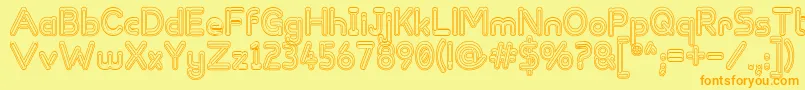 ZappedSticks Font – Orange Fonts on Yellow Background