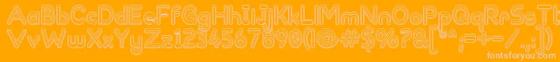ZappedSticks Font – Pink Fonts on Orange Background