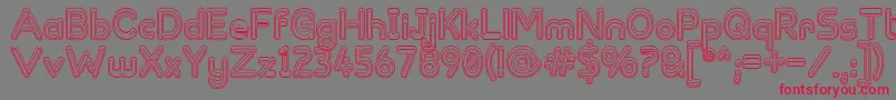 ZappedSticks-Schriftart – Rote Schriften auf grauem Hintergrund