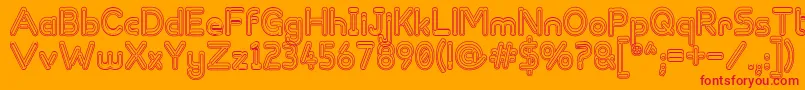 ZappedSticks Font – Red Fonts on Orange Background