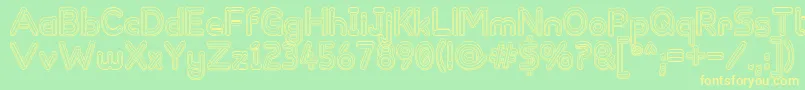 ZappedSticks Font – Yellow Fonts on Green Background