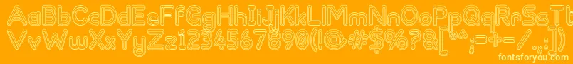 ZappedSticks Font – Yellow Fonts on Orange Background