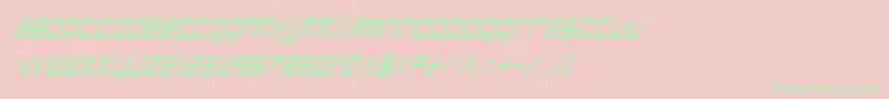 HarrierCondensedItalic Font – Green Fonts on Pink Background