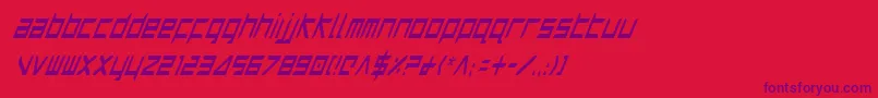 HarrierCondensedItalic Font – Purple Fonts on Red Background