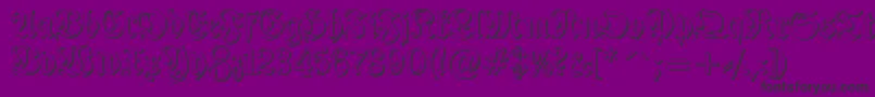 フォントTypographerfrakturShadow – 紫の背景に黒い文字