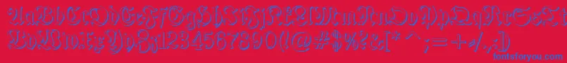 TypographerfrakturShadow Font – Blue Fonts on Red Background