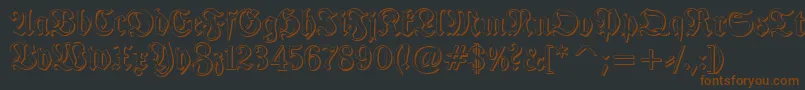 TypographerfrakturShadow Font – Brown Fonts on Black Background