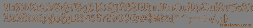 TypographerfrakturShadow Font – Brown Fonts on Gray Background