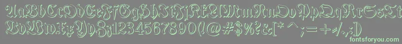 TypographerfrakturShadow Font – Green Fonts on Gray Background