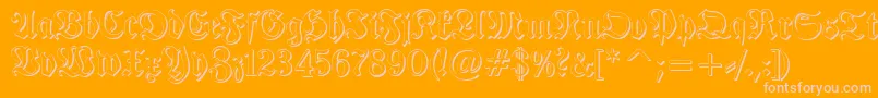 TypographerfrakturShadow Font – Pink Fonts on Orange Background
