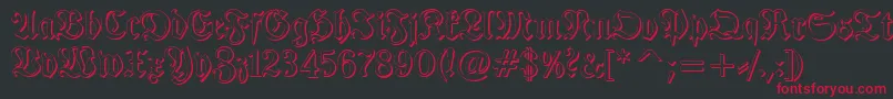 TypographerfrakturShadow Font – Red Fonts on Black Background