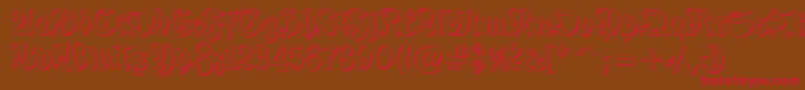 TypographerfrakturShadow Font – Red Fonts on Brown Background