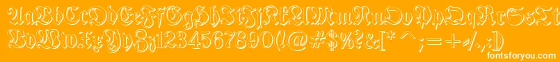 TypographerfrakturShadow Font – White Fonts on Orange Background
