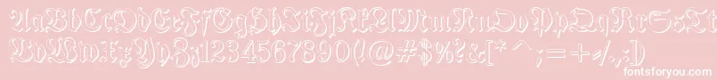 TypographerfrakturShadow Font – White Fonts on Pink Background
