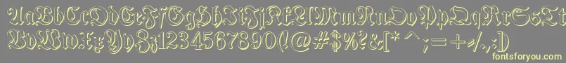 TypographerfrakturShadow Font – Yellow Fonts on Gray Background