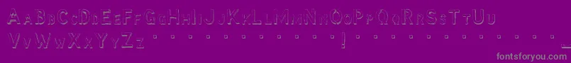 MccoyHellolori-Schriftart – Graue Schriften auf violettem Hintergrund