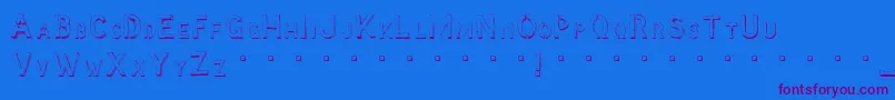 MccoyHellolori-Schriftart – Violette Schriften auf blauem Hintergrund