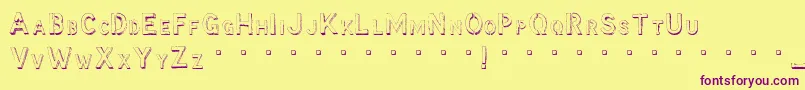 MccoyHellolori Font – Purple Fonts on Yellow Background