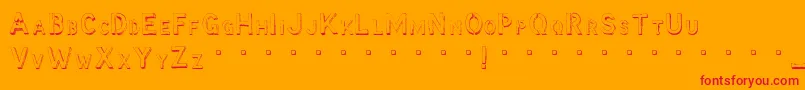 MccoyHellolori Font – Red Fonts on Orange Background