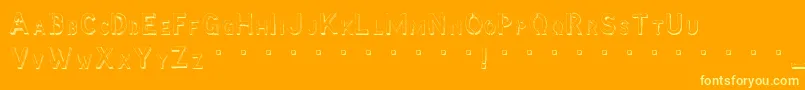 MccoyHellolori-Schriftart – Gelbe Schriften auf orangefarbenem Hintergrund