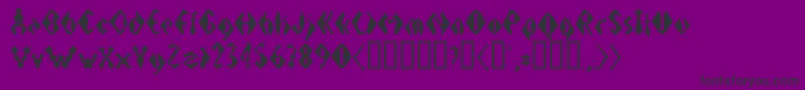ElectrackSharp-fontti – mustat fontit violetilla taustalla