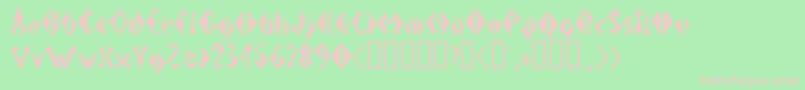フォントElectrackSharp – 緑の背景にピンクのフォント