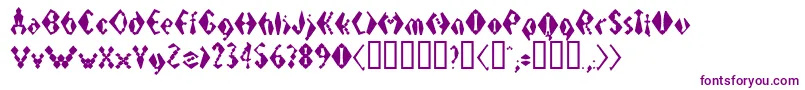 ElectrackSharp Font – Purple Fonts on White Background