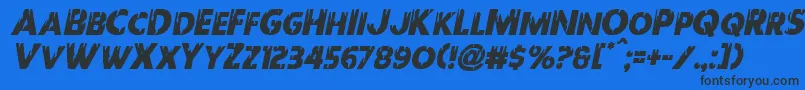 Redundeadital Font – Black Fonts on Blue Background