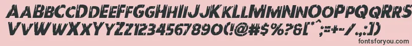 Redundeadital-fontti – mustat fontit vaaleanpunaisella taustalla