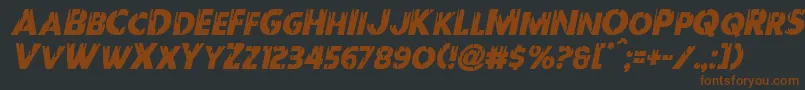 Шрифт Redundeadital – коричневые шрифты на чёрном фоне