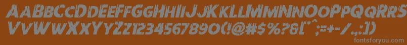 Redundeadital Font – Gray Fonts on Brown Background