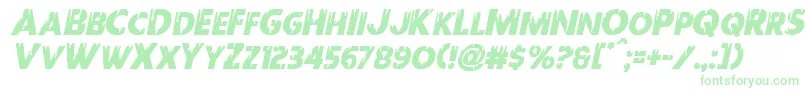 Шрифт Redundeadital – зелёные шрифты на белом фоне