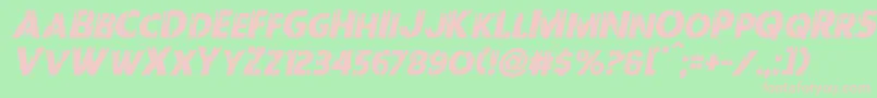 Redundeadital Font – Pink Fonts on Green Background