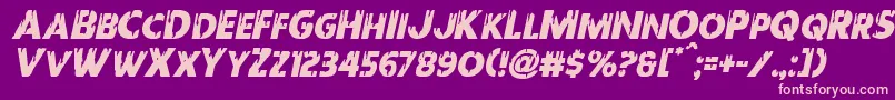 Redundeadital-fontti – vaaleanpunaiset fontit violetilla taustalla