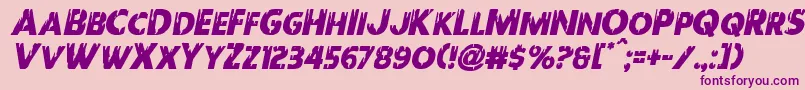 Шрифт Redundeadital – фиолетовые шрифты на розовом фоне