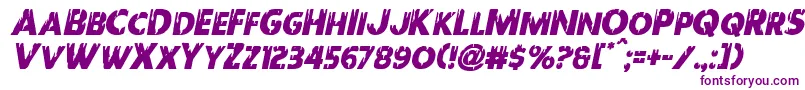 Redundeadital-Schriftart – Violette Schriften auf weißem Hintergrund