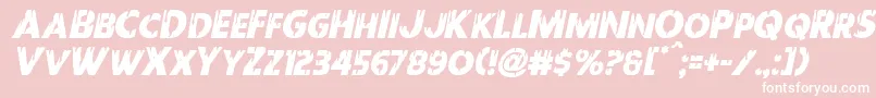 Redundeadital Font – White Fonts on Pink Background