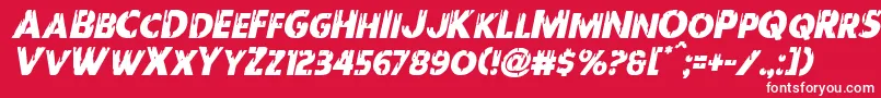 Шрифт Redundeadital – белые шрифты на красном фоне