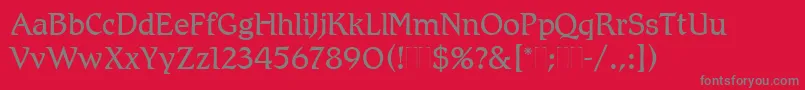 Шрифт RomicLightPlain – серые шрифты на красном фоне