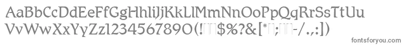 RomicLightPlain Font – Gray Fonts on White Background
