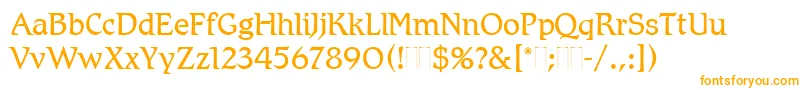 RomicLightPlain Font – Orange Fonts on White Background