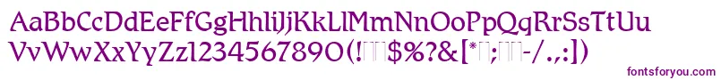 RomicLightPlain Font – Purple Fonts on White Background